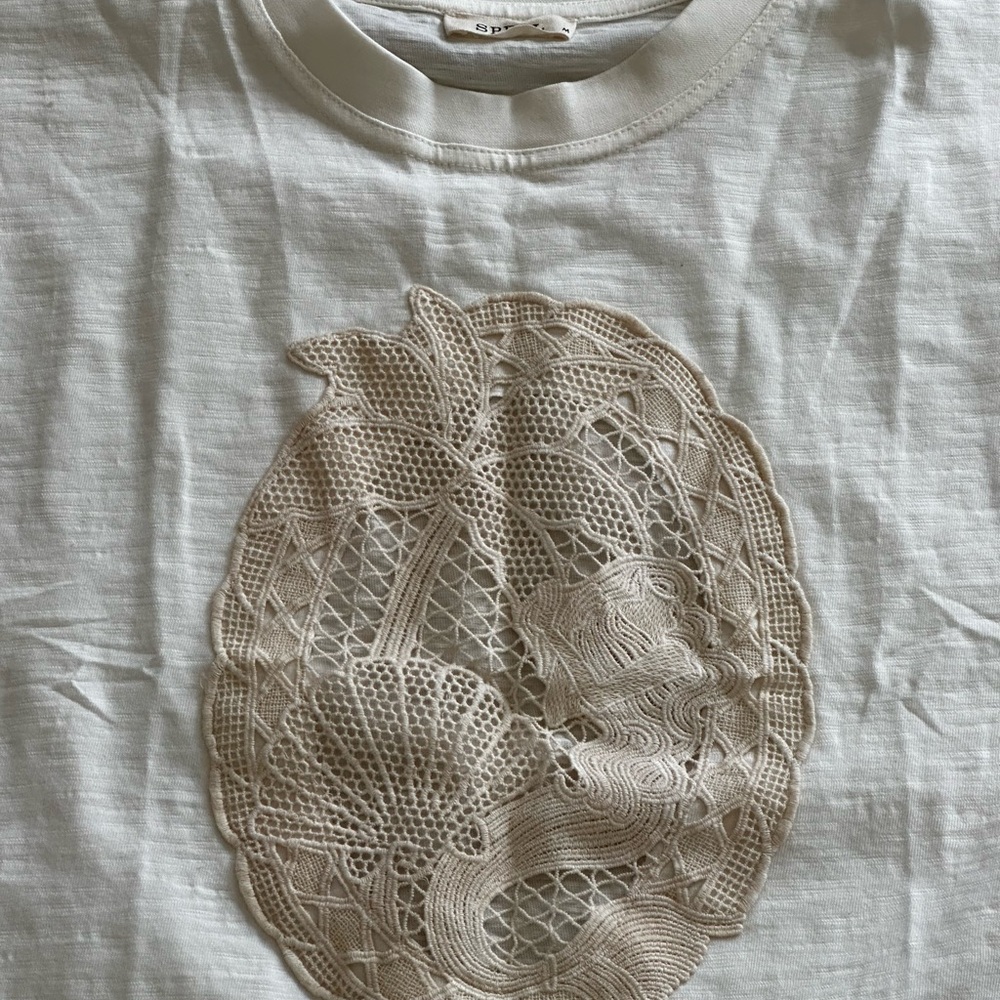 Spell The Mermaid Cove Appliqué Tee in White Sands - Picture 7 of 10